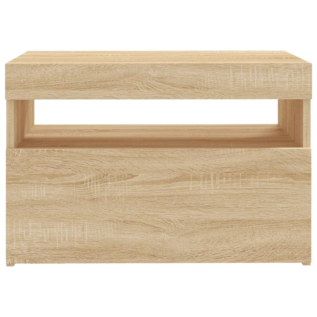 TV-skabe LED lys 2 stk Sonoma eg 60x35x40 cm