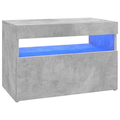 TV-skabe LED-lys 2 stk Betongrå 60x35x40 cm