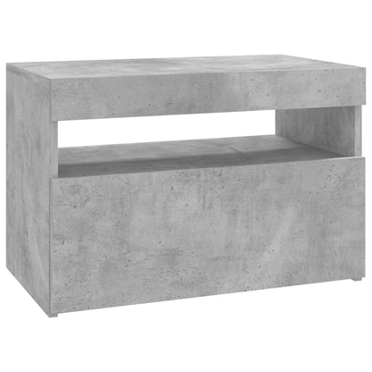 TV-skabe LED-lys 2 stk Betongrå 60x35x40 cm