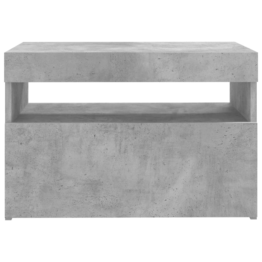 TV-skabe LED-lys 2 stk Betongrå 60x35x40 cm