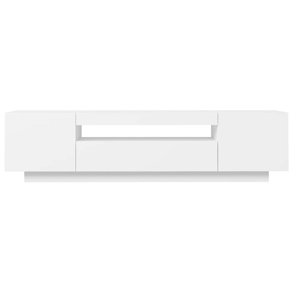 TV-Schrank mit LED-Leuchten Weiß 160x35x40 cm