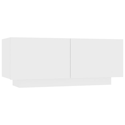 TV-skab Hvid 100x35x40 cm Træ Materiale
