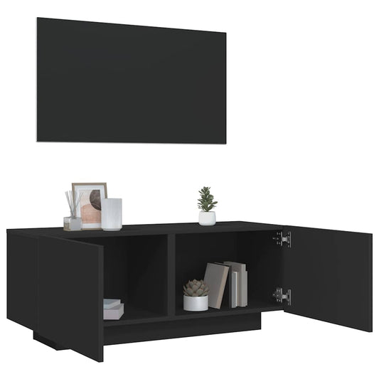 TV-skab Sort 100x35x40 cm Træ Materiale
