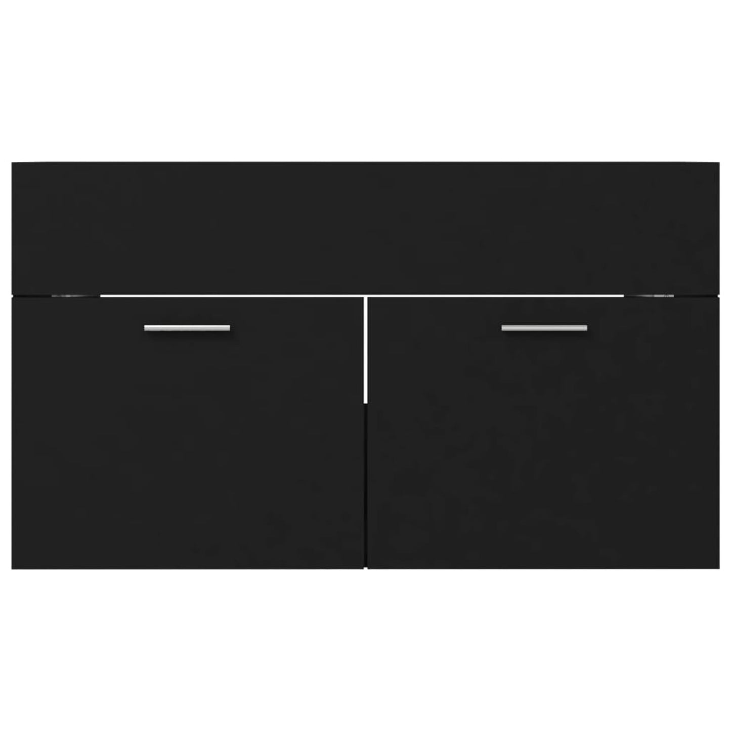 Waschbeckenunterschrank Schwarz 80x38,5x46 cm Holzwerkstoff