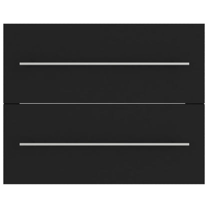 Waschbeckenunterschrank Schwarz 60x38,5x48 cm Holzwerkstoff