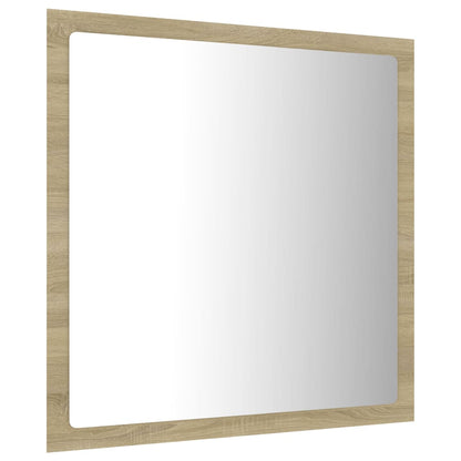 LED-Badspiegel Sonoma-Eiche 40x8,5x37 cm Acryl