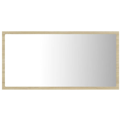 LED-Badspiegel Sonoma-Eiche 80x8,5x37 cm Acryl