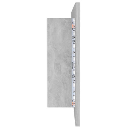 LED-Bad-Spiegelschrank Betongrau 100x12x45 cm Acryl
