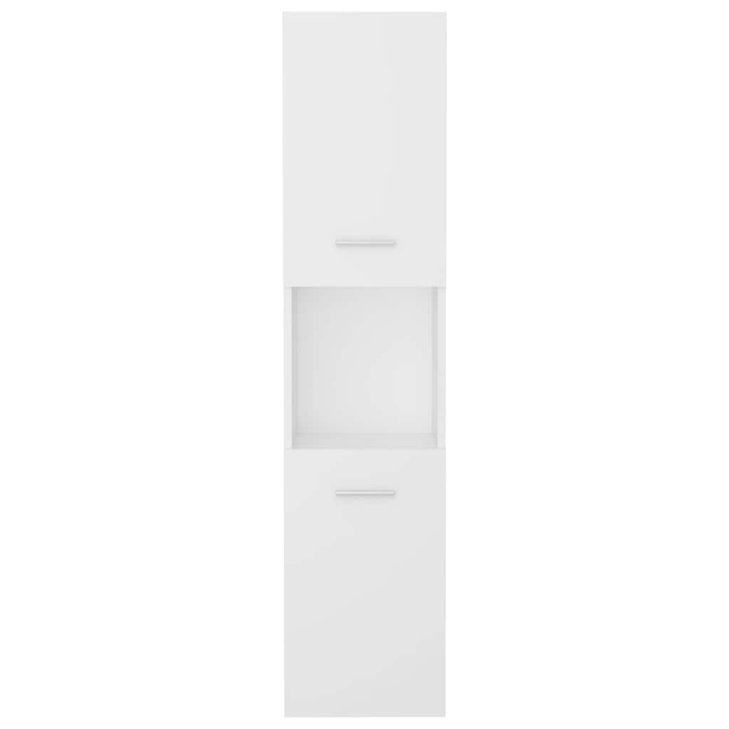 Badezimmerschrank Weiß 30x30x130 cm Holzwerkstoff