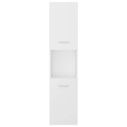 Badezimmerschrank Weiß 30x30x130 cm Holzwerkstoff