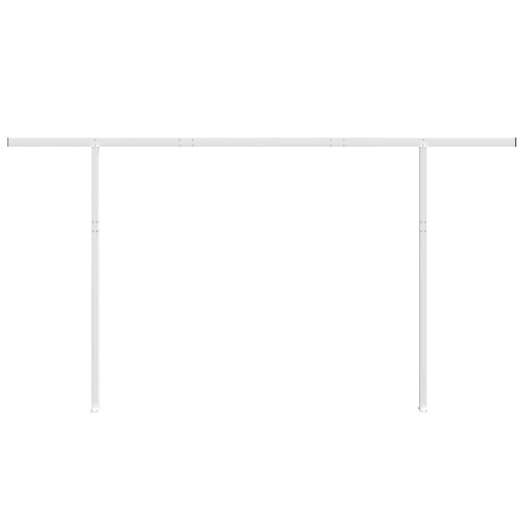 Stützen für Markisen Weiß 450x245 cm Eisen