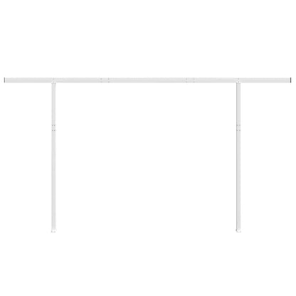 Stützen für Markisen Weiß 450x245 cm Eisen
