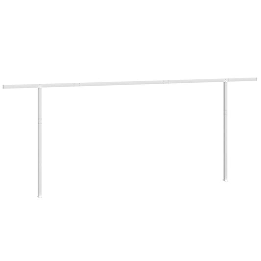 Stützen für Markisen Weiß 600x245 cm Eisen