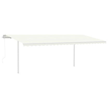 Stützen für Markisen Weiß 600x245 cm Eisen