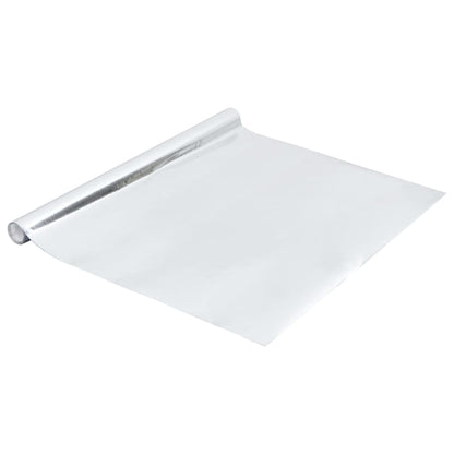 Selbstklebende Möbelfolie Hochglanz-Silbern 500x90 cm PVC