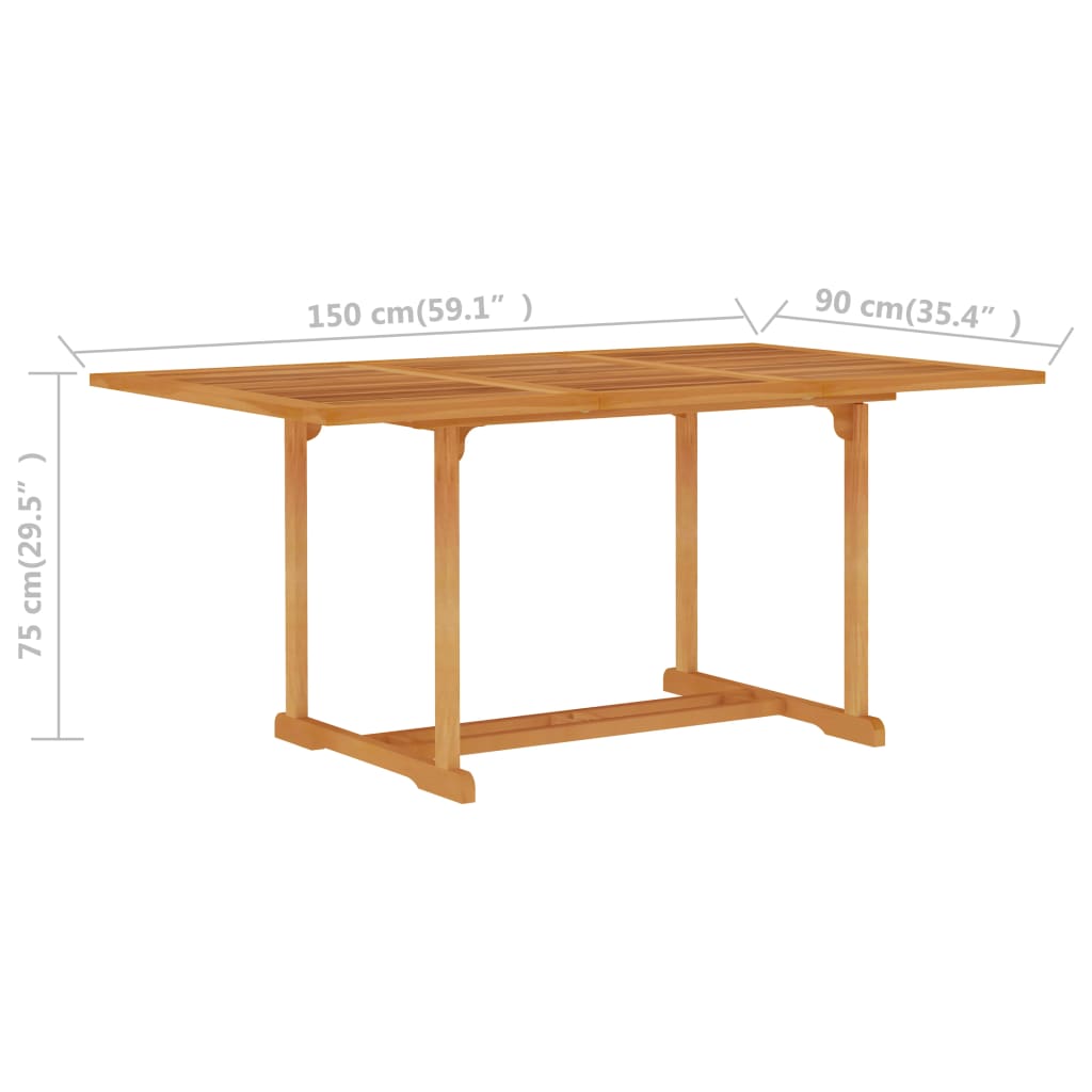 7-tlg. Garten-Essgruppe mit Kissen Massivholz Teak