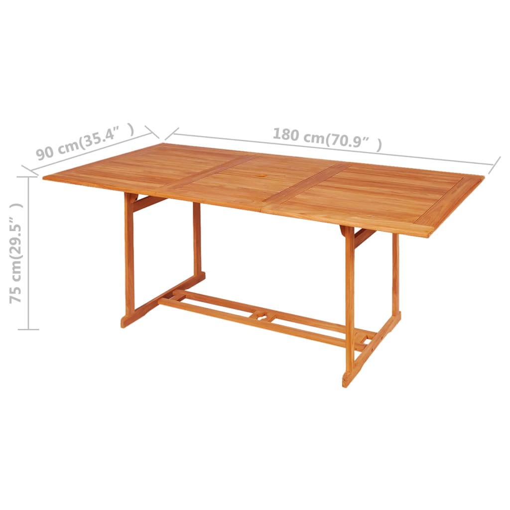 9-tlg. Garten-Essgruppe mit Kissen Massivholz Teak