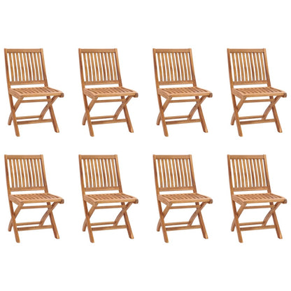 9-tlg. Garten-Essgruppe Massivholz Teak