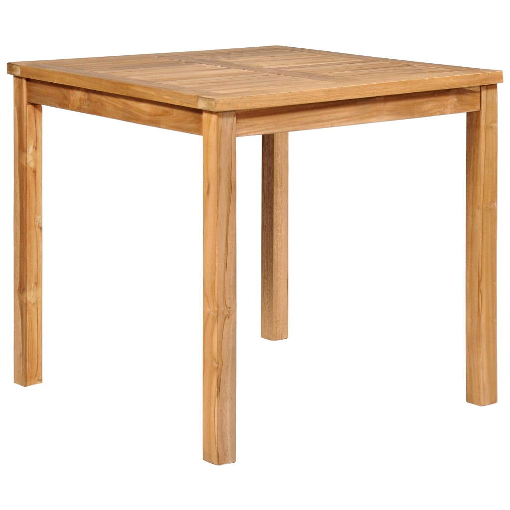 3-teiliges Garten-Ess-Set 80 x 80 cm Massivholz Teak