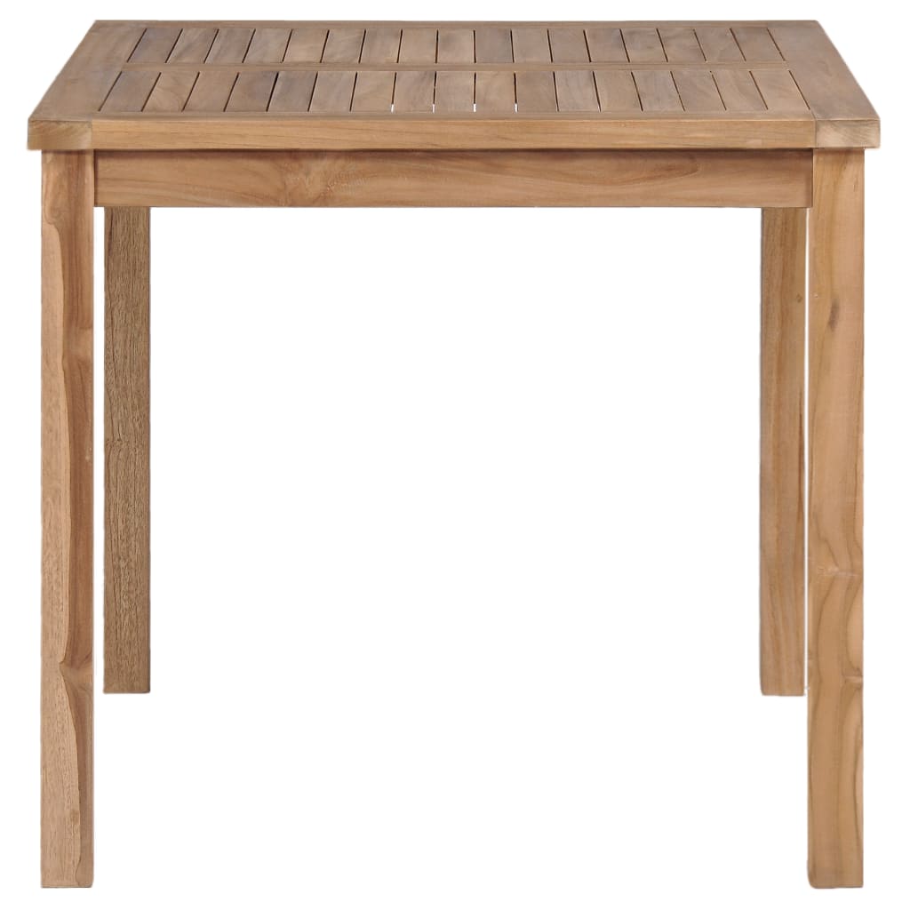 3-teiliges Garten-Ess-Set 80 x 80 cm Massivholz Teak