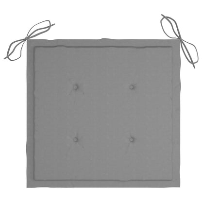 Gartenstühle mit Kissen 4 Stk. Grau Massivholz Akazie