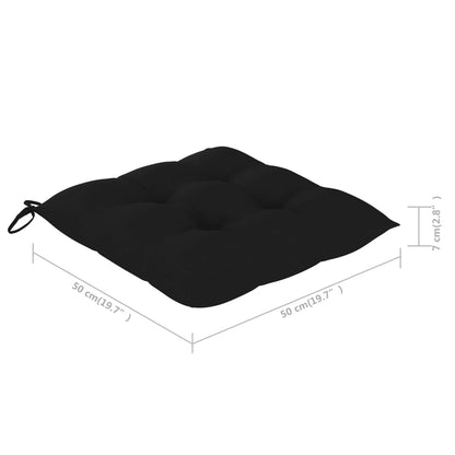 Gartenstühle mit Kissen 4 Stk. Grau Massivholz Akazie