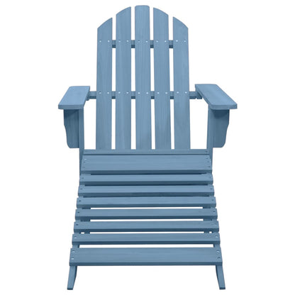Adirondack-Gartenstuhl mit Fußteil Massivholz Tanne Blau