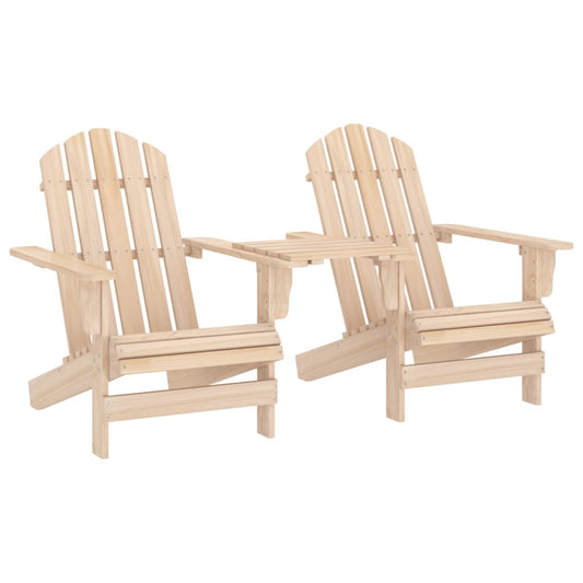 Adirondack-Gartenstühle mit Tisch Massivholz Tanne
