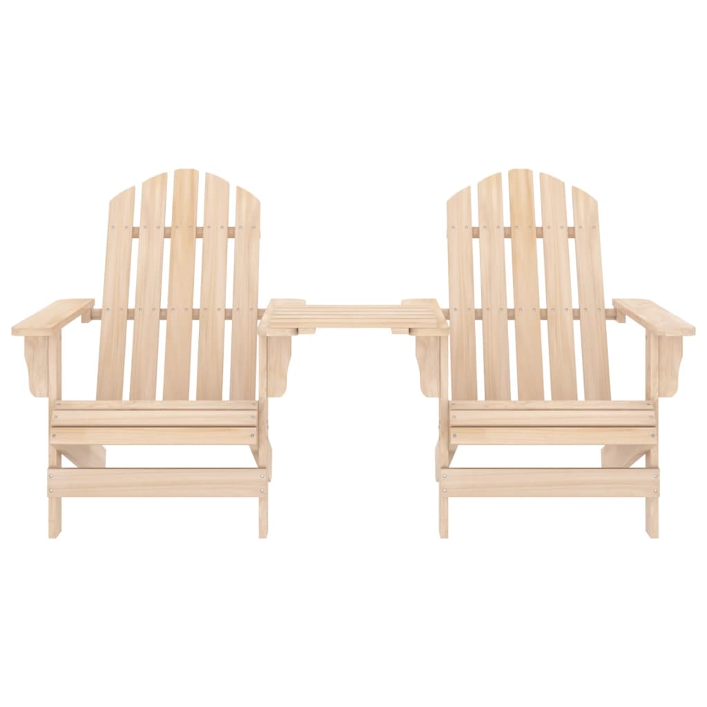 Adirondack-Gartenstühle mit Tisch Massivholz Tanne