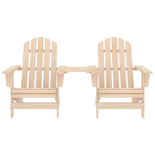 Adirondack-Gartenstühle mit Tisch Massivholz Tanne