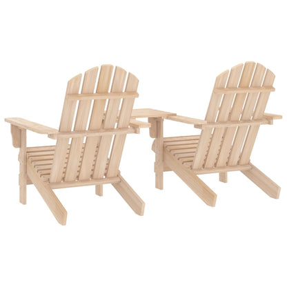 Adirondack-Gartenstühle mit Tisch Massivholz Tanne