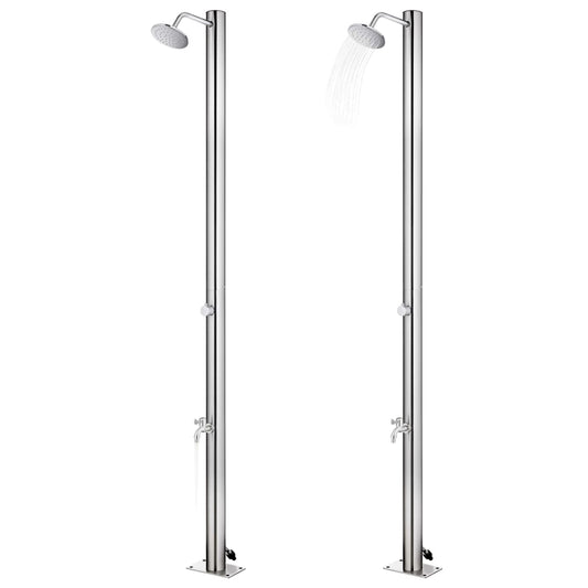 Gartendusche 215 cm Edelstahl