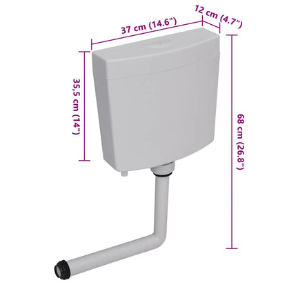 Spülkasten Wasserzulauf Unten 3/6 L Grau