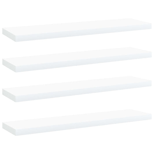 Bücherregal-Bretter 4 Stk. Weiß 40x10x1,5 cm Holzwerkstoff