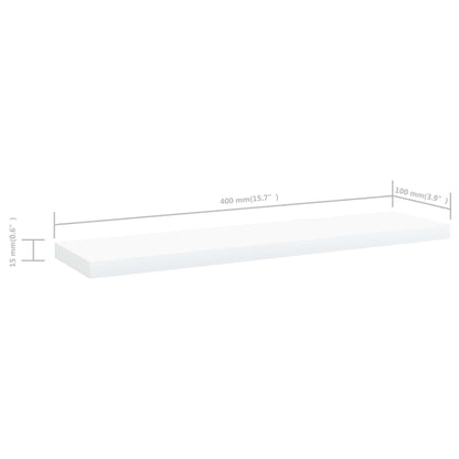 Bücherregal-Bretter 4 Stk. Weiß 40x10x1,5 cm Holzwerkstoff