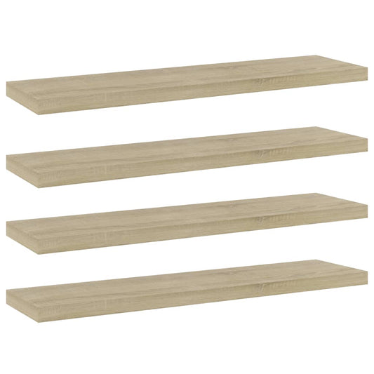 Bücherregal-Bretter 4 Stk. Sonoma-Eiche 40x10x1,5 cm