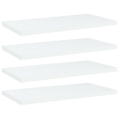 Bücherregal-Bretter 4 Stk. Weiß 40x20x1,5 cm Holzwerkstoff