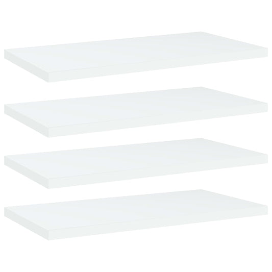 Bücherregal-Bretter 4 Stk. Weiß 40x20x1,5 cm Holzwerkstoff