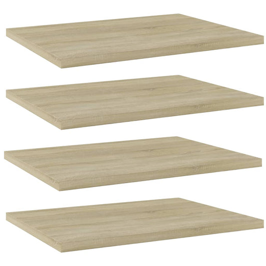 Bücherregal-Bretter 4 Stk. Sonoma-Eiche 40x30x1,5 cm