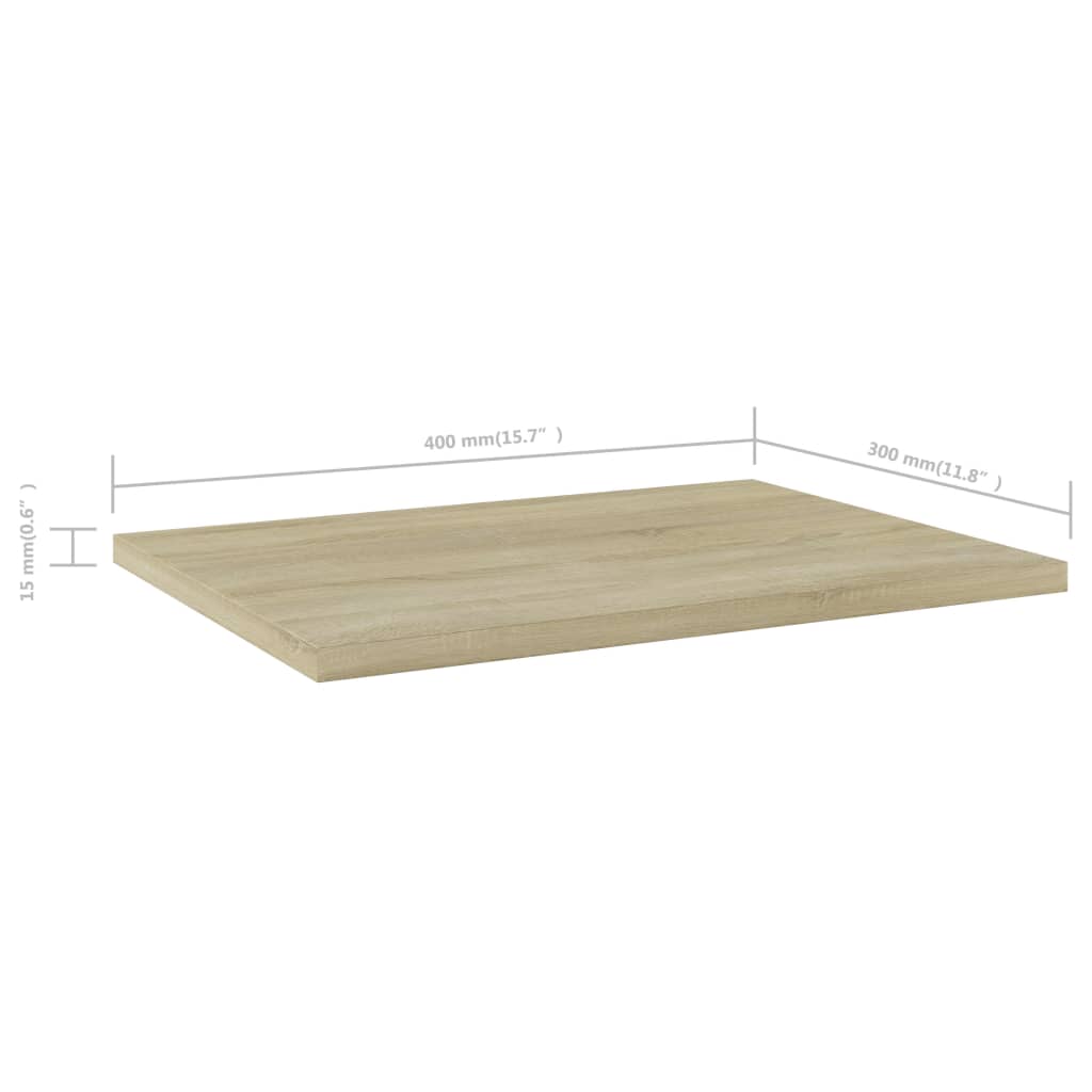 Bücherregal-Bretter 4 Stk. Sonoma-Eiche 40x30x1,5 cm