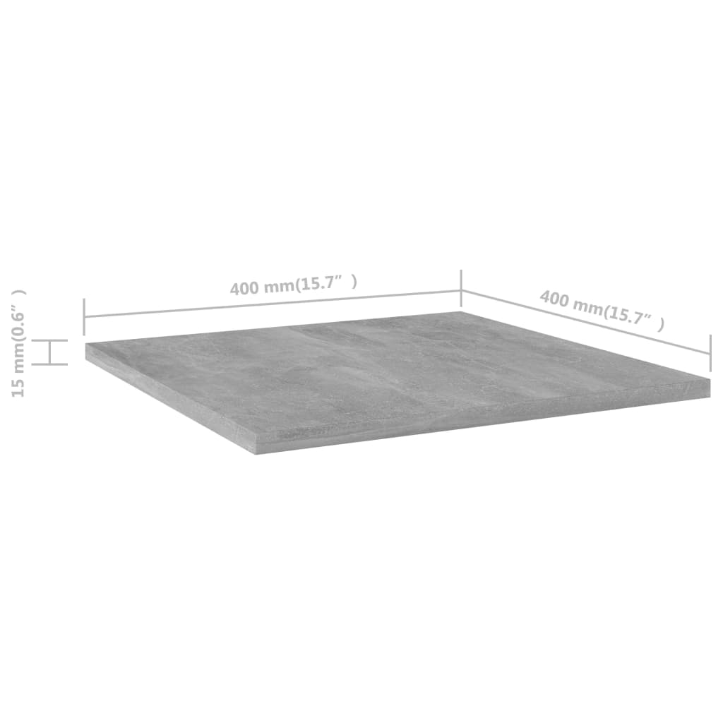 Bücherregal-Bretter 4 Stk. Betongrau 40x40x1,5 cm Holzwerkstoff