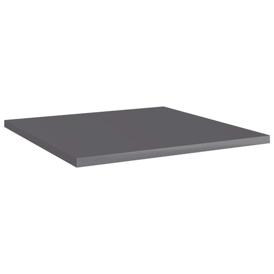 Bücherregal-Bretter 8 Stk. Hochglanz-Grau 40x40x1,5 cm
