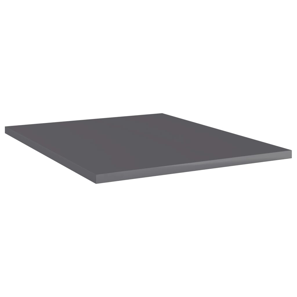 Bücherregal-Bretter 8 Stk. Hochglanz-Grau 40x50x1,5 cm