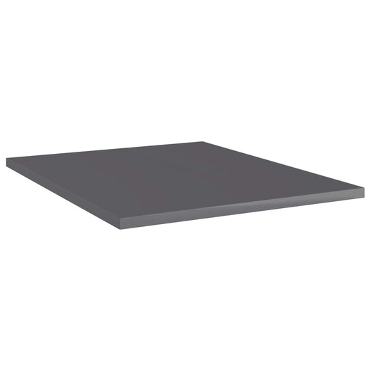 Bücherregal-Bretter 8 Stk. Hochglanz-Grau 40x50x1,5 cm
