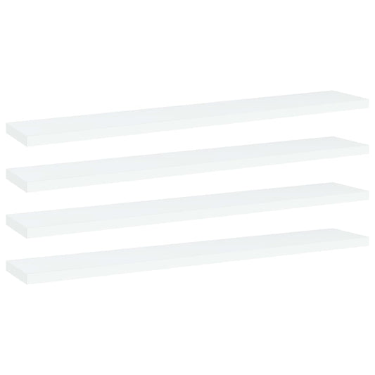 Bücherregal-Bretter 4 Stk. Weiß 60x10x1,5 cm Holzwerkstoff