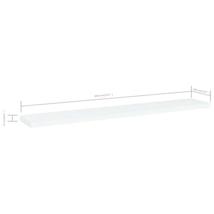 Bücherregal-Bretter 4 Stk. Weiß 60x10x1,5 cm Holzwerkstoff