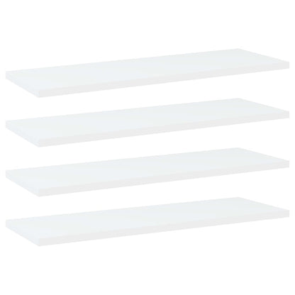 Bücherregal-Bretter 4 Stk. Weiß 60x20x1,5 cm Holzwerkstoff