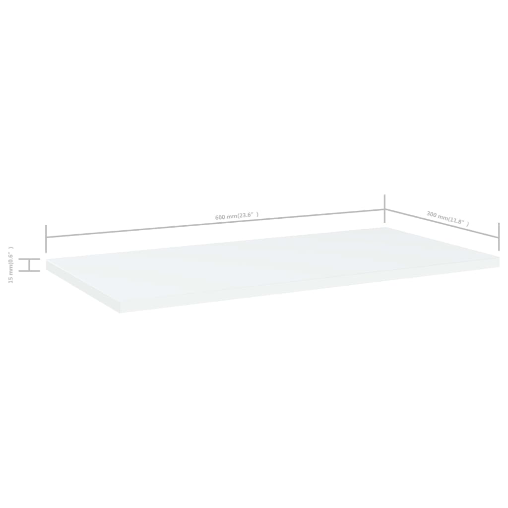 Bücherregal-Bretter 4 Stk. Weiß 60x30x1,5 cm Holzwerkstoff