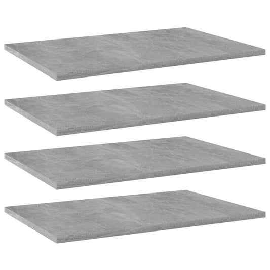 Bücherregal-Bretter 4 Stk. Betongrau 60x40x1,5 cm Holzwerkstoff