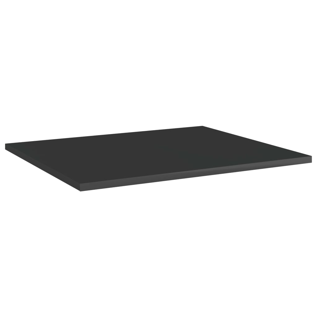 Bücherregal-Bretter 8 Stk. Hochglanz-Schwarz 60x50x1,5 cm
